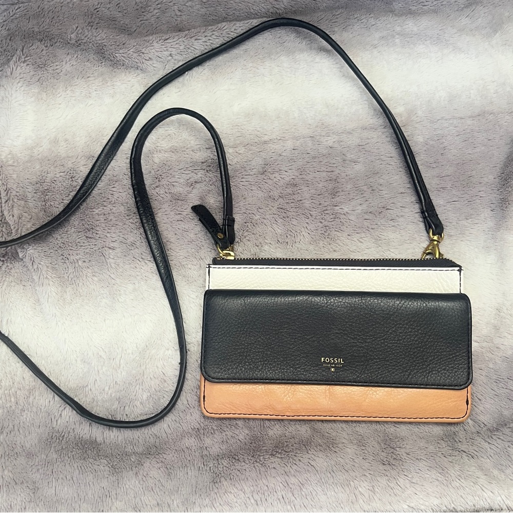 Fossil Tessa tri colored Crossbody wallet
